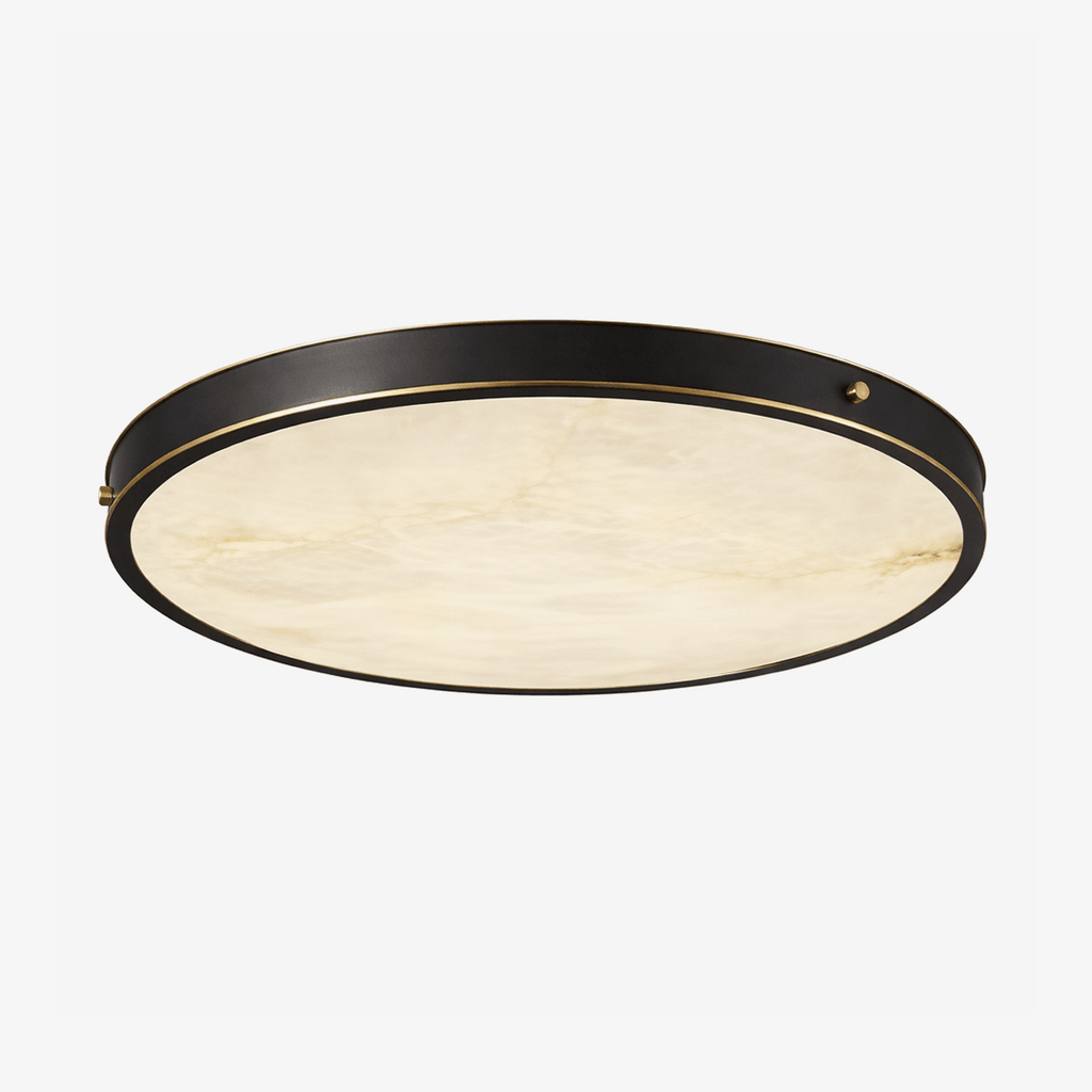 Aureon Alabaster Round Ceiling Lamp by Bling Lighting Studio