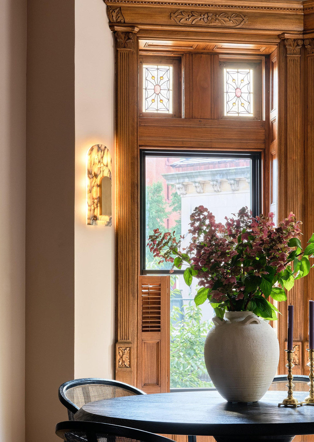 Aurevian Marble Wall Sconce by Bling Lighting Studio