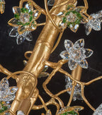 Gilded Branch Floral Brass Crystal Chandelier by Bling Lighting Studio
