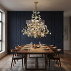 Gilded Branch Floral Brass Crystal Chandelier by Bling Lighting Studio