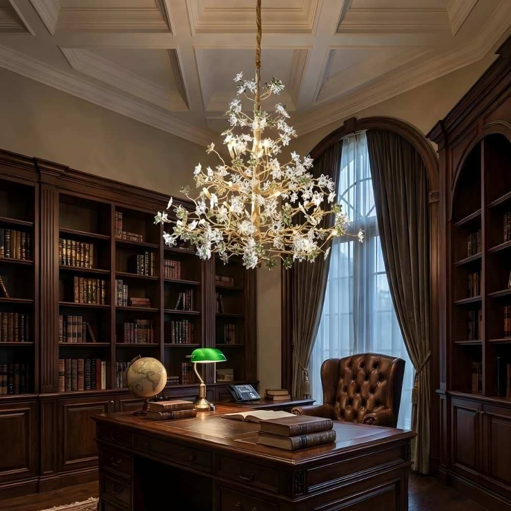 Auric Antique Vintage Brass Crystal Chandelier for high ceiling staircase and foyer lighting