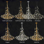 Gilded Branch Floral Brass Crystal Chandelier by Bling Lighting Studio