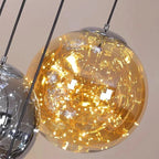 Ayla Bubble Art Contemporary Stairwell Chandelier for high ceiling staircase and foyer lighting