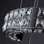 Aysha Black Crystal High Ceiling Entryway Light Fixture for high ceiling staircase and foyer lighting