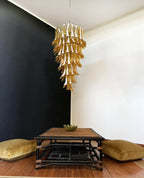 Petals Spiral Murano Amber Chandelier product image