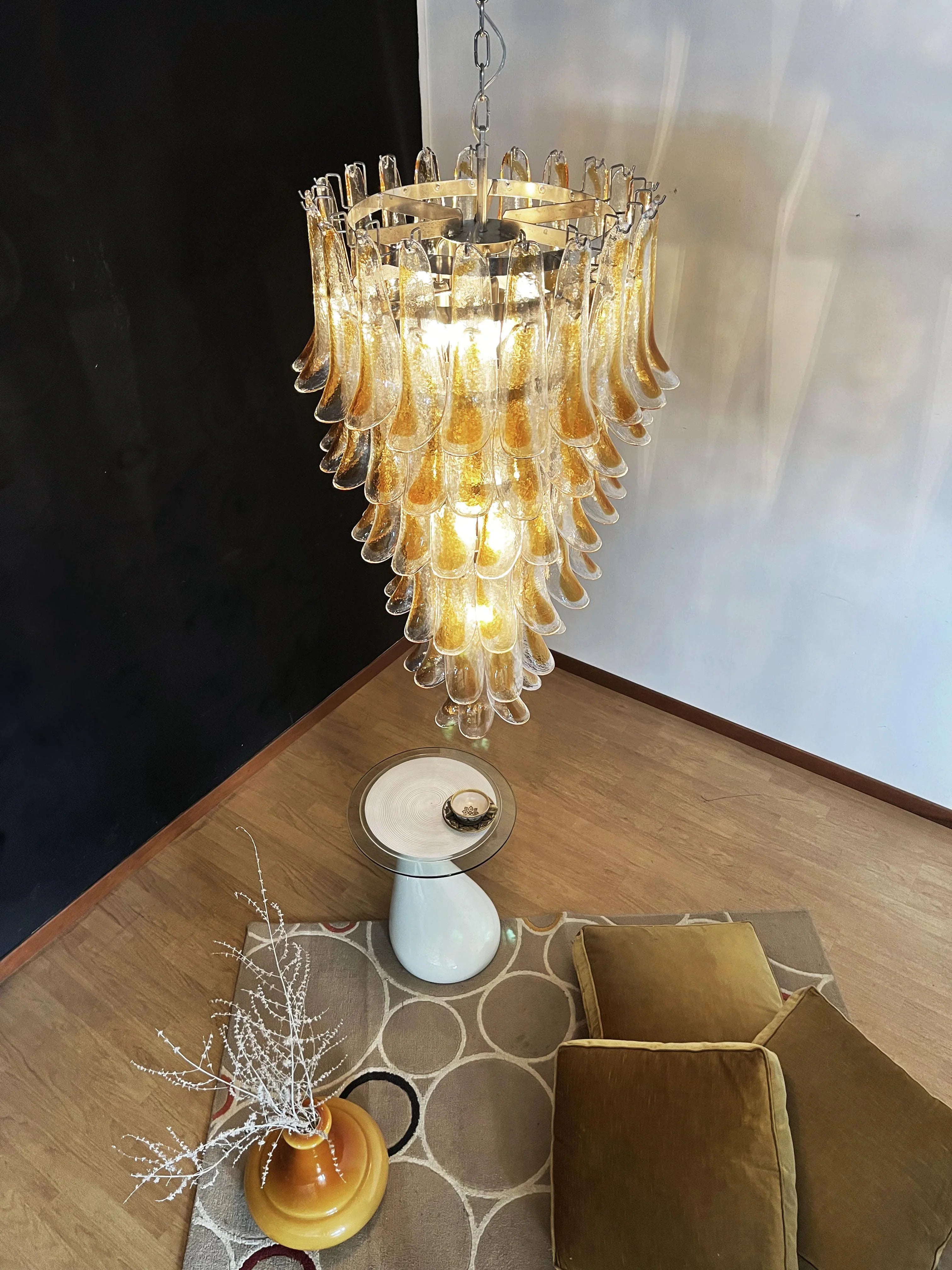 Petals Spiral Murano Transparent Chandelier product image
