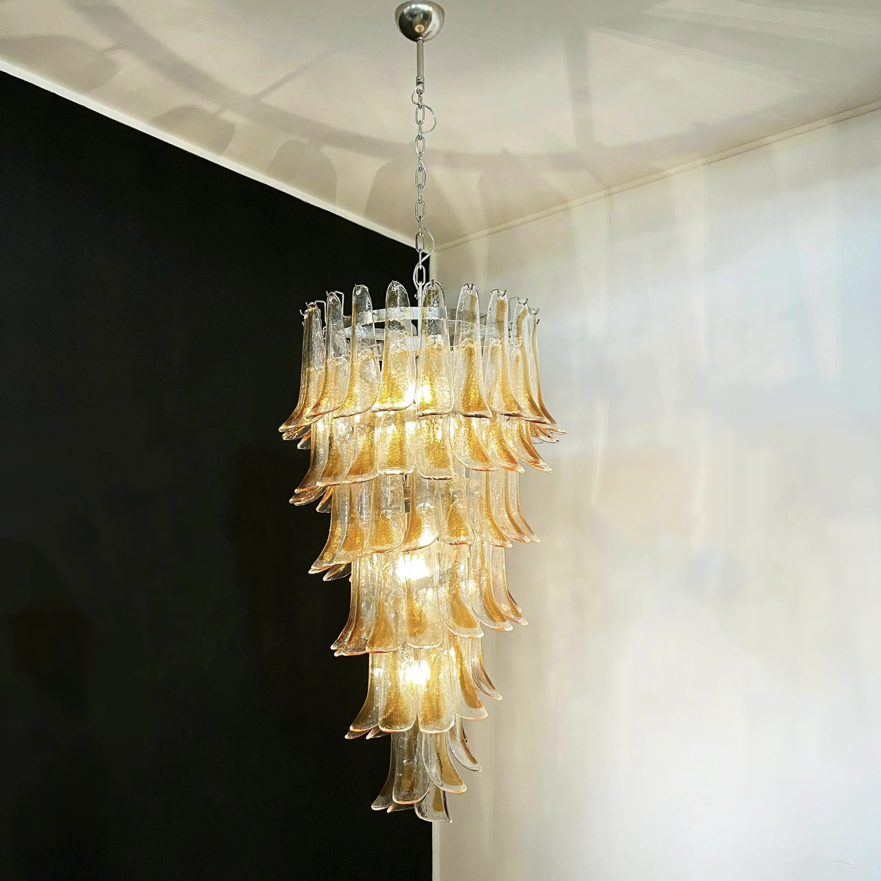 Petals Spiral Murano Transparent Chandelier product image