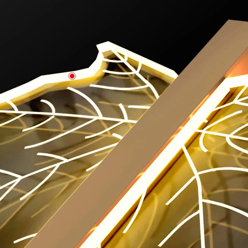 Bely Nordic Gold Long Stairwell Chandelier - Ceiling Light for high ceiling staircase and foyer lighting