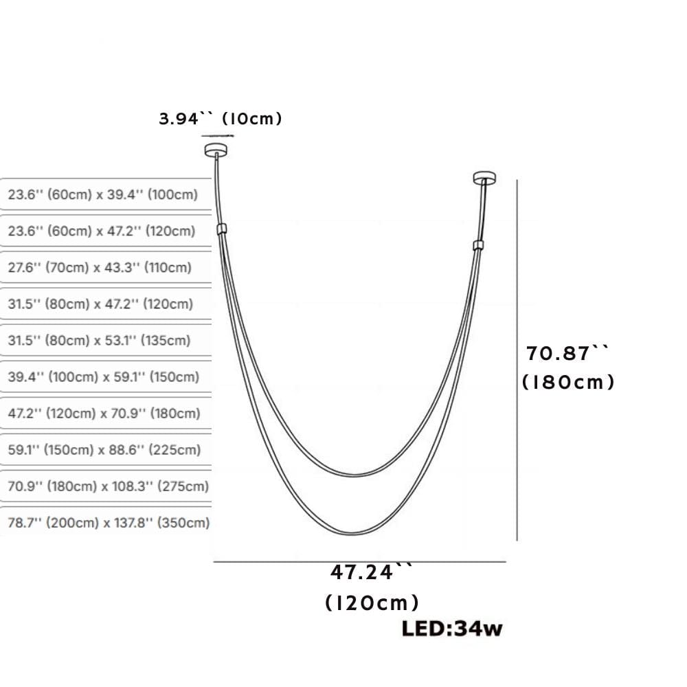 Beza Leather Belt Pendant Light for high ceiling staircase and foyer lighting