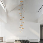 Bidi Multi Light Pendant Chandelier for high ceiling staircase and foyer lighting