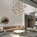 Bidi Multi Light Pendant Chandelier for high ceiling staircase and foyer lighting