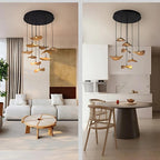 Bidi Multi Light Pendant Chandelier for high ceiling staircase and foyer lighting