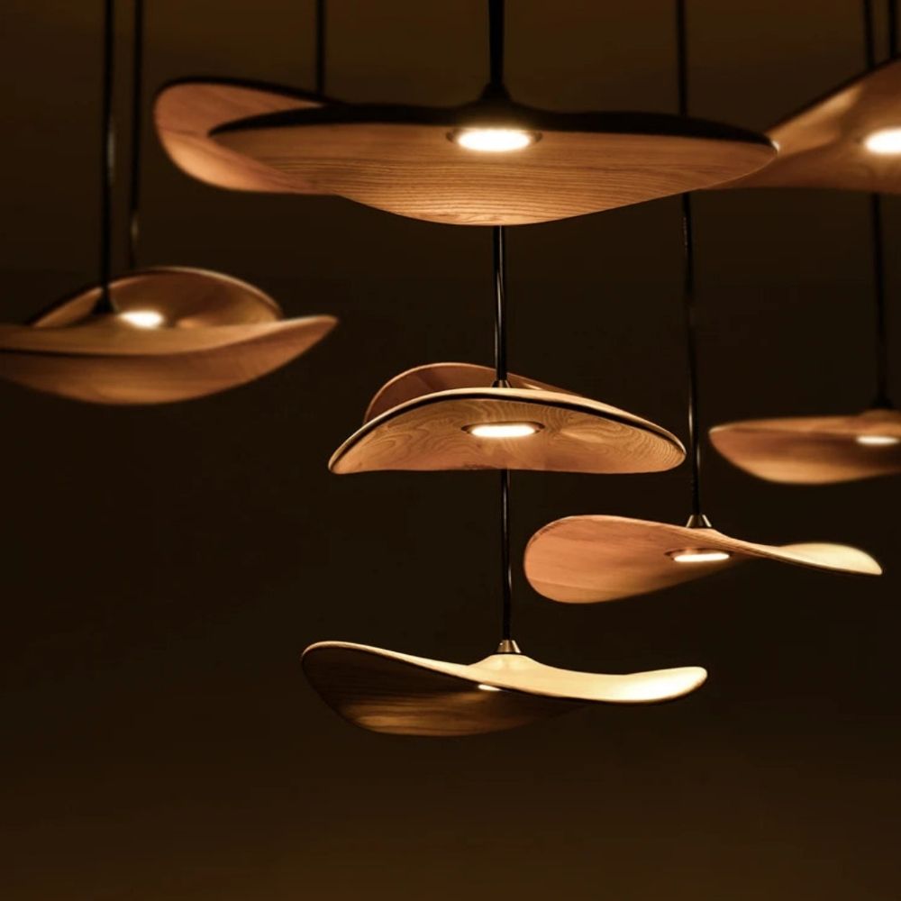 Bidi Multi Light Pendant Chandelier for high ceiling staircase and foyer lighting