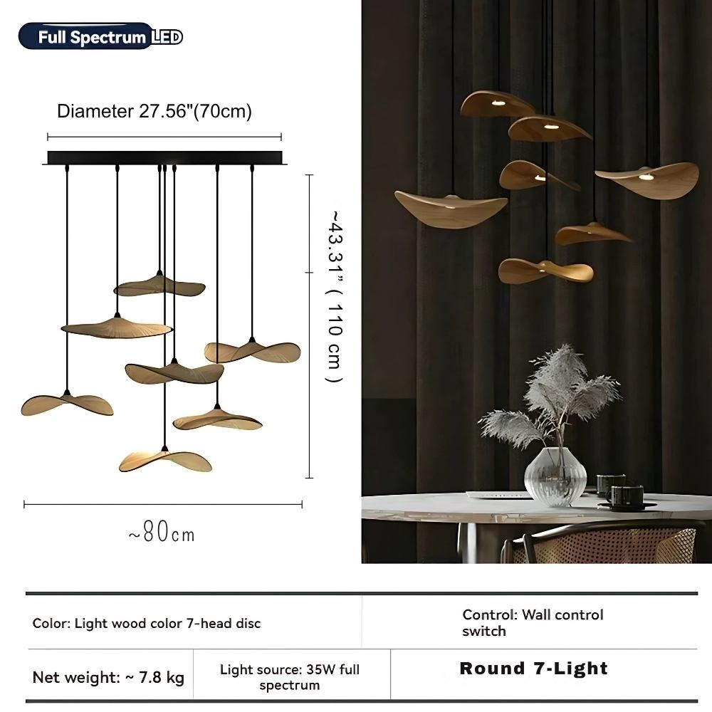 Bidi Multi Light Pendant Chandelier for high ceiling staircase and foyer lighting