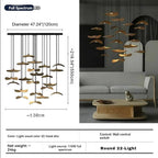 Bidi Multi Light Pendant Chandelier for high ceiling staircase and foyer lighting
