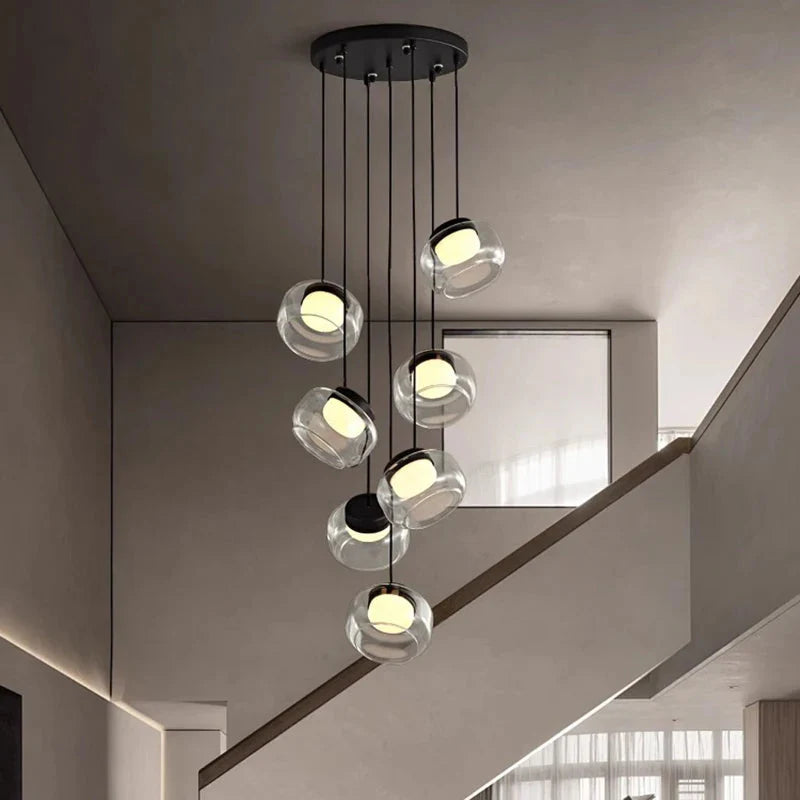 Billy Staircase Pendant Light for high ceiling staircase and foyer lighting