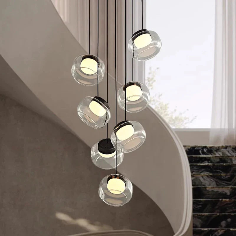 Billy Staircase Pendant Light for high ceiling staircase and foyer lighting