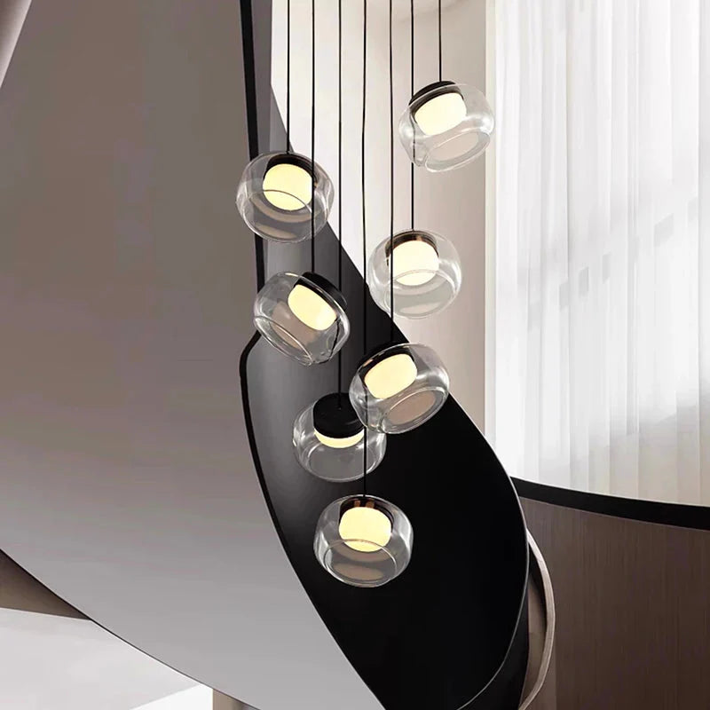 Billy Staircase Pendant Light for high ceiling staircase and foyer lighting