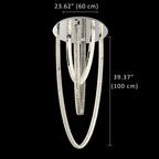 Bix Crystal Hanging Chandelier for high ceiling staircase and foyer lighting