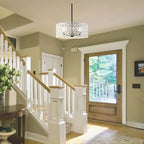 Black and White Drum Chandelier - Bling Lighting Studio