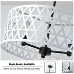 Black and White Drum Chandelier - Bling Lighting Studio