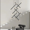 Modern Long Chandelier for High Ceiling & Staircase for high ceiling staircase and foyer lighting