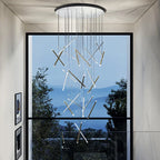 Modern Long Chandelier for High Ceiling & Staircase for high ceiling staircase and foyer lighting