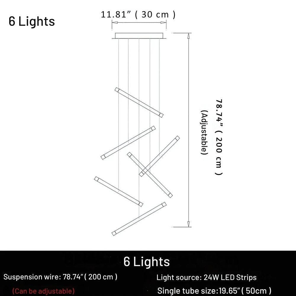 Modern Long Chandelier for High Ceiling & Staircase for high ceiling staircase and foyer lighting