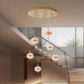 Bliss Traditional Staircase Chandelier for high ceiling staircase and foyer lighting