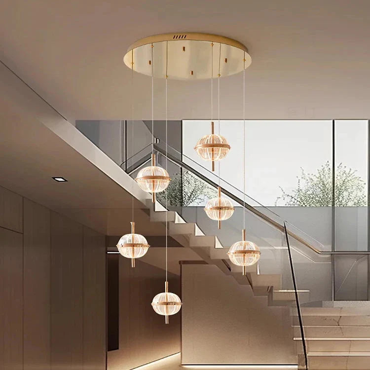 Bliss Traditional Staircase Chandelier for high ceiling staircase and foyer lighting