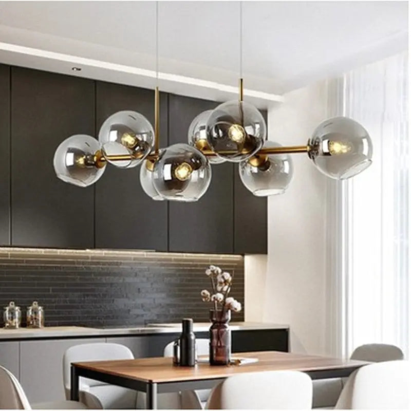 Branching Bubble Chandelier Dining Room - Bling Lighting Studio
