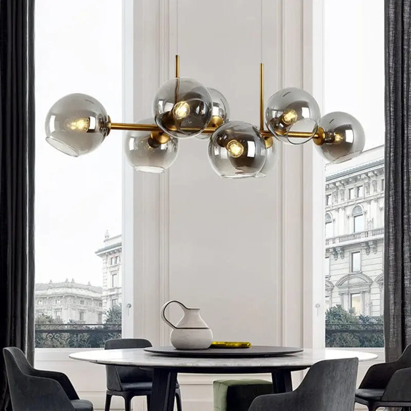 Branching Bubble Chandelier Dining Room - Bling Lighting Studio