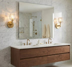 Faceted Crystal Brass Wall Sconce by Bling Lighting Studio