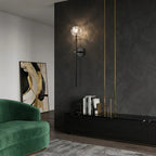 Faceted Crystal Brass Wall Sconce by Bling Lighting Studio