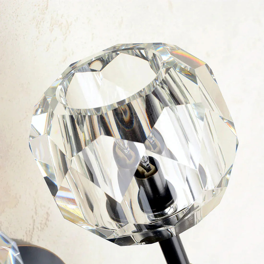 Faceted Crystal Brass Wall Sconce by Bling Lighting Studio