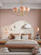Bubble Pink Glass Marshmallow Chandelier - Bling Lighting Studio