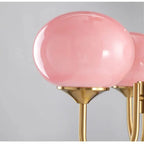 Bubble Pink Glass Marshmallow Chandelier - Bling Lighting Studio