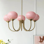 Bubble Pink Glass Marshmallow Chandelier - Bling Lighting Studio