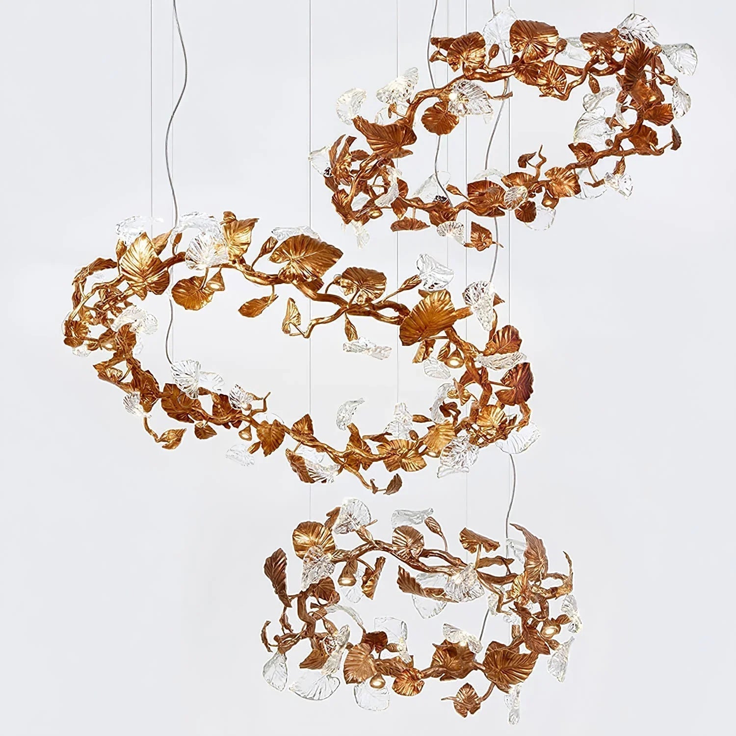 Branch Calathea Modern Chandelier by Bling Lighting Studio