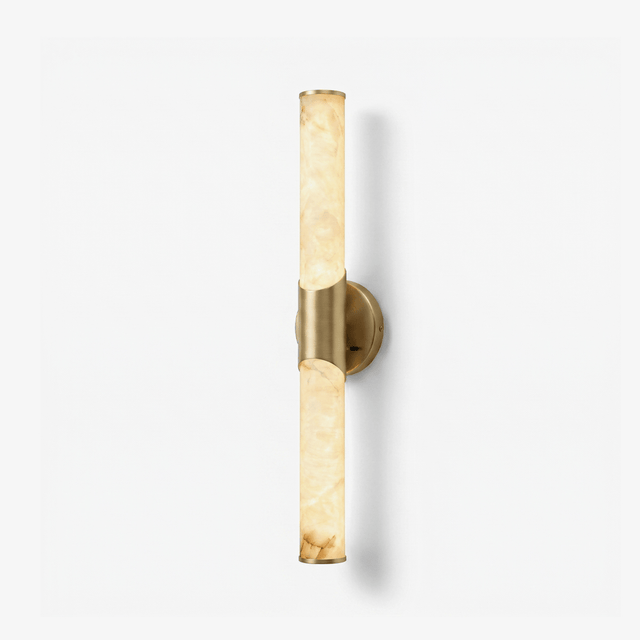 Calcedonia Alabaster Tube Wall Sconce by Bling Lighting Studio