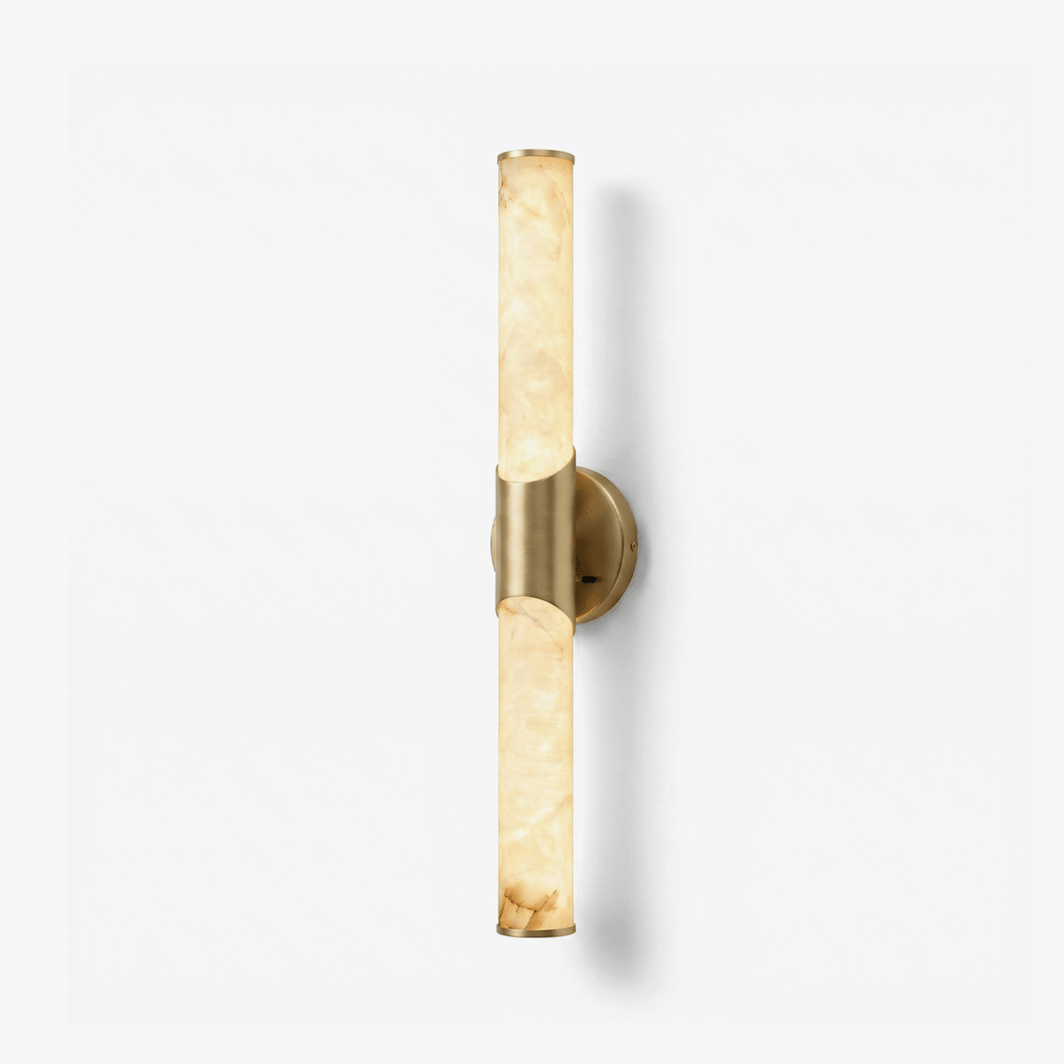 Calcedonia Alabaster Tube Wall Sconce by Bling Lighting Studio