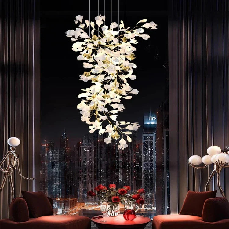 Calla Luxury Staircase Chandelier for high ceiling staircase and foyer lighting