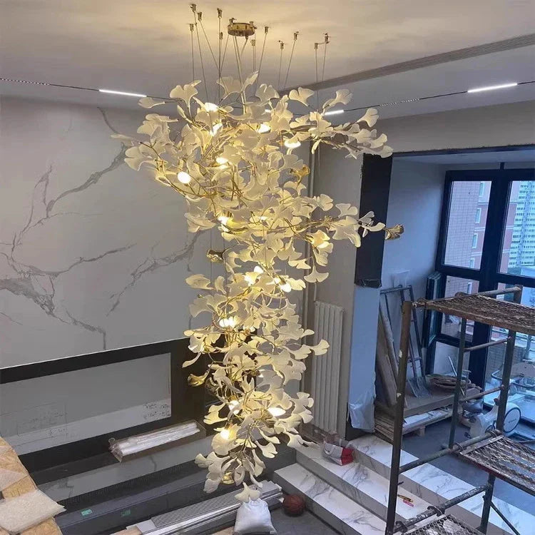 Calla Luxury Staircase Chandelier for high ceiling staircase and foyer lighting