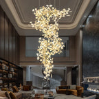 Calla Luxury Staircase Chandelier for high ceiling staircase and foyer lighting