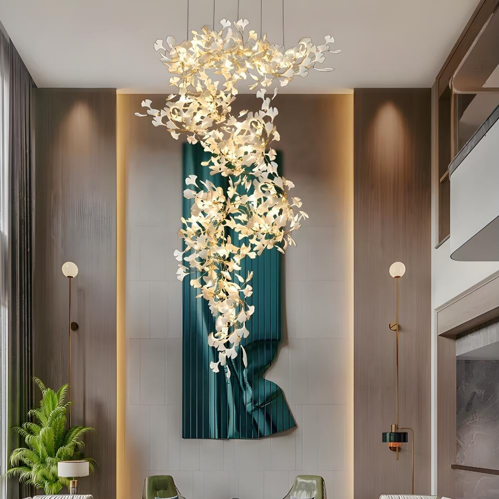 Calla Luxury Staircase Chandelier for high ceiling staircase and foyer lighting