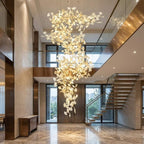 Calla Luxury Staircase Chandelier for high ceiling staircase and foyer lighting
