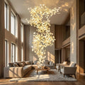 Calla Luxury Staircase Chandelier for high ceiling staircase and foyer lighting