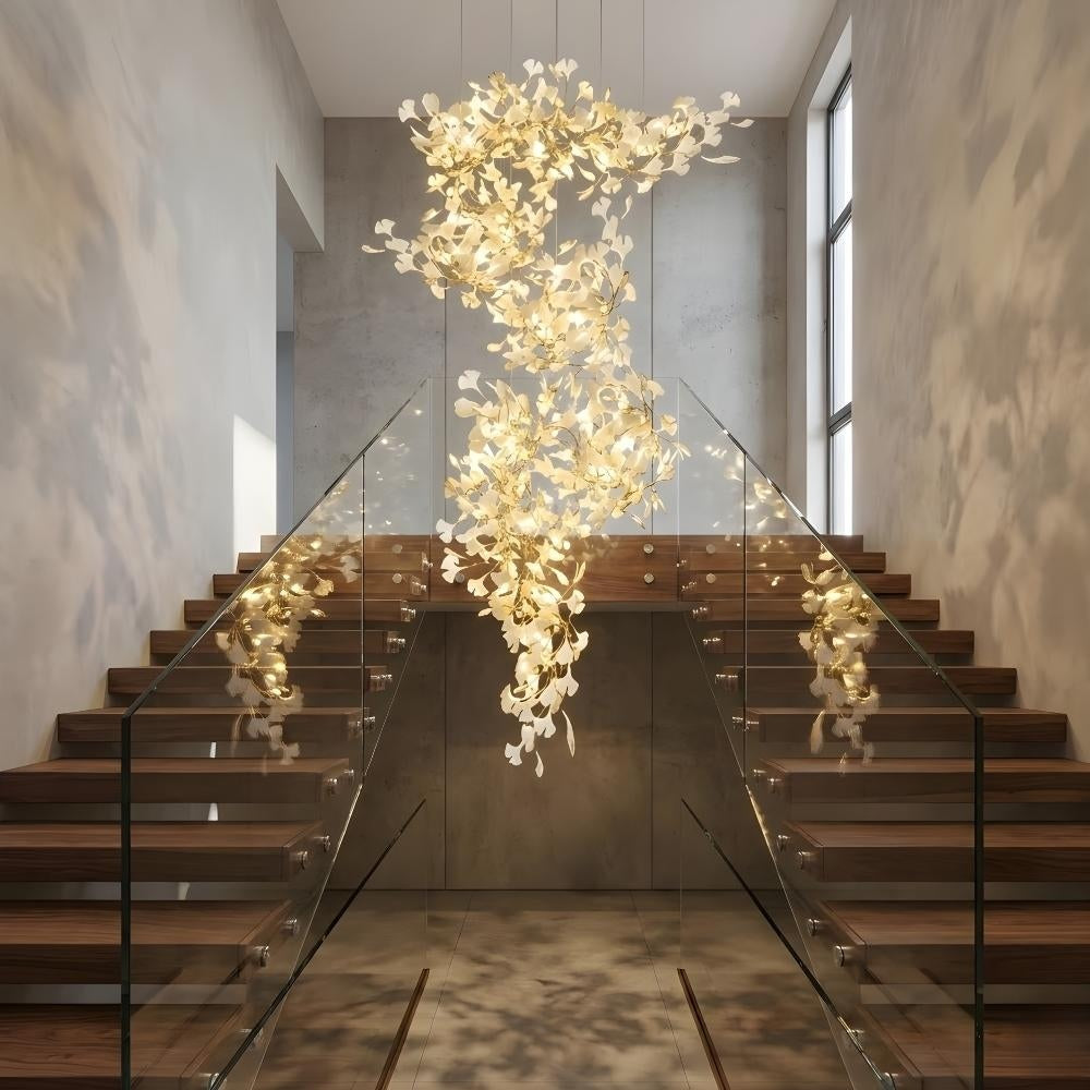 Calla Luxury Staircase Chandelier for high ceiling staircase and foyer lighting