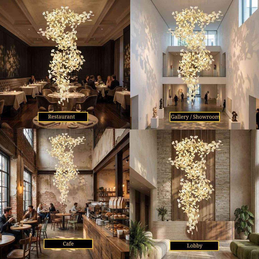 Calla Luxury Staircase Chandelier for high ceiling staircase and foyer lighting