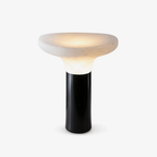 Cap Alabaster Table Lamp by Bling Lighting Studio